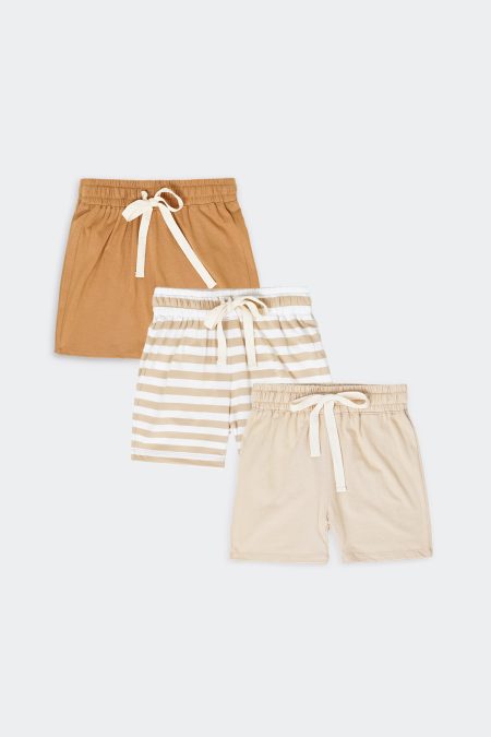 3 Pack Short Pants Brown