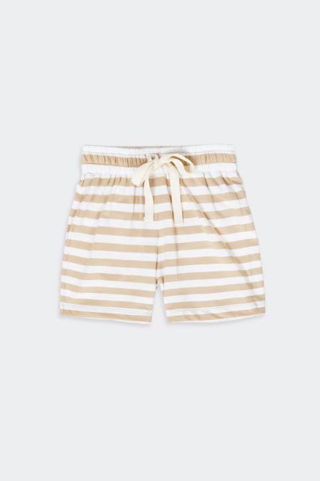 Basic Short Pants Beige Stripes