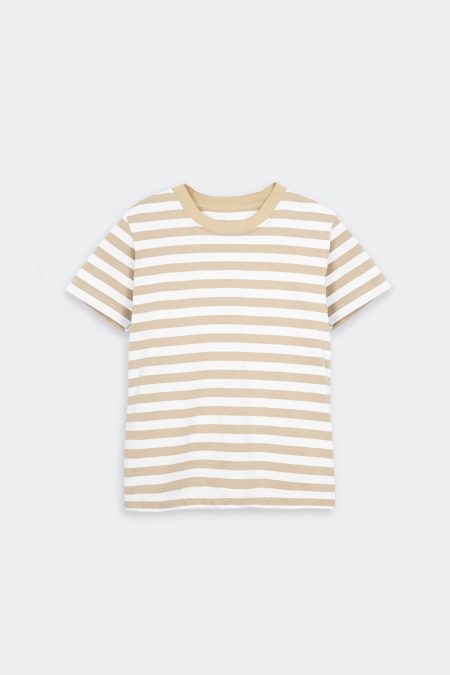 Basic Tees Beige Stripes