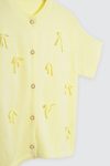 Hillary Bow Knit Yellow Depan