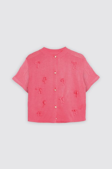 Hillary Bow Knit Hot Pink
