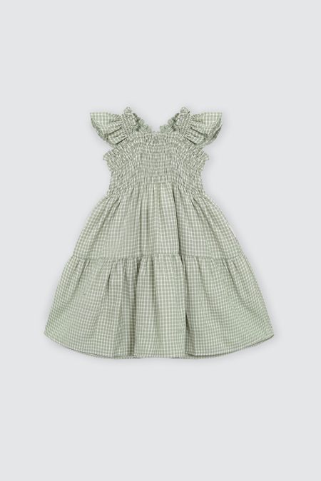 Stella Dress Checkered Green
