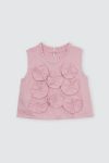 Mary Flower Top Dusty Pink Depan