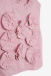 Mary Flower Top Dusty Pink Depan