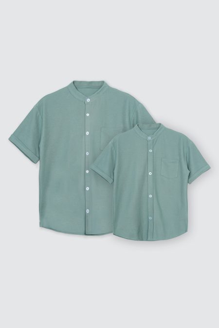 Basic Short Sleeve Shirt Mineral Green
