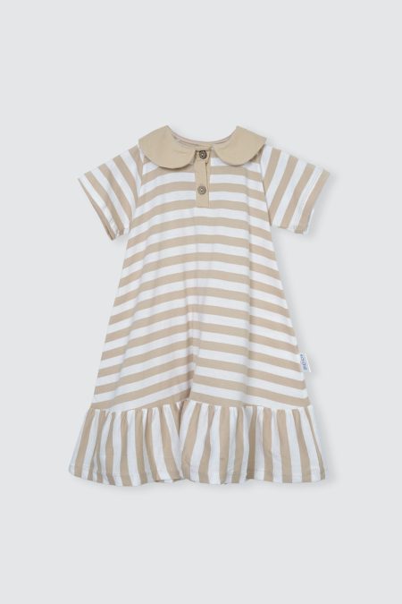 Jocie Striped Dress Cream