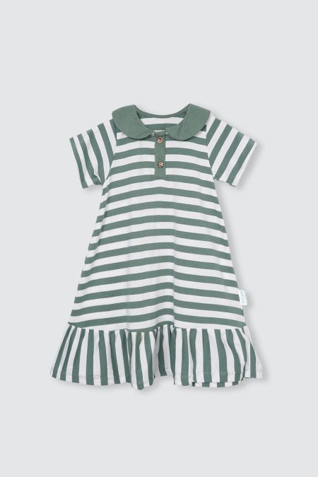 Jocie Striped Dress Green