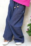 Kiki Pants Navy Denim Depan