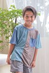 Ryo-Shirt-Blue-Brown-On-Model