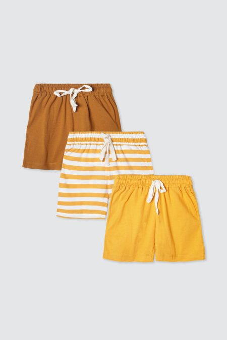 3 Pack Cloud Short Pants Mustard