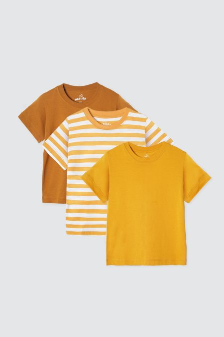 3 Pack Cloud Basic Tees Mustard