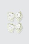 Fiene-Bow-Hairclip-Pair-Green
