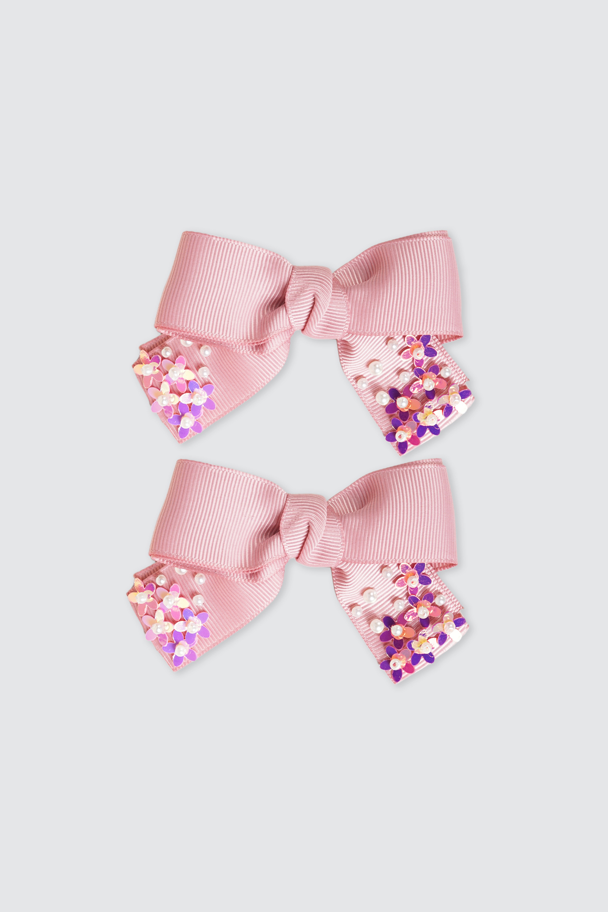 Hebe-Bow-Hairclip-Pair-Pink Hebe Bow Hairclip Pair Pink