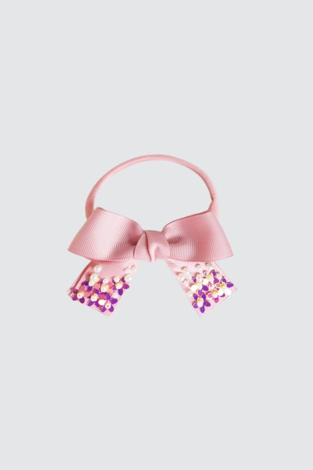 Hebe Bow Headband Nylon Pink