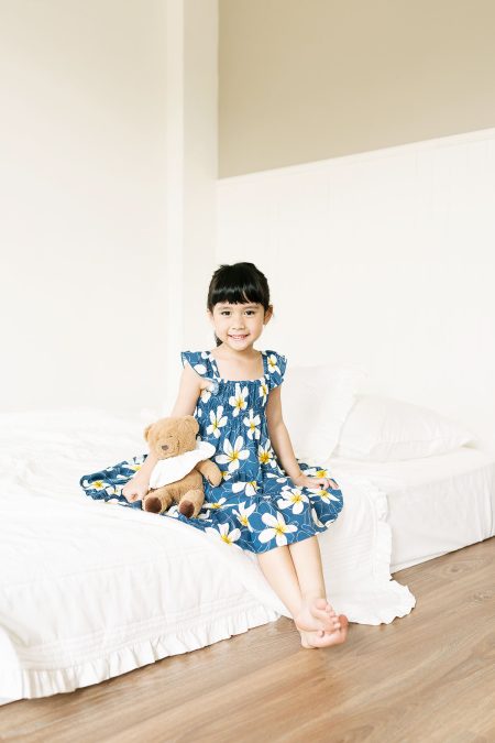 Lenna Dress Blue White Flower