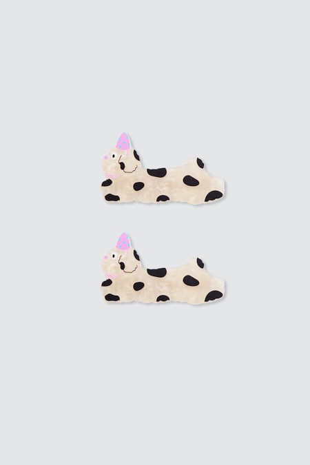 Polka Dog Double Hair Clip