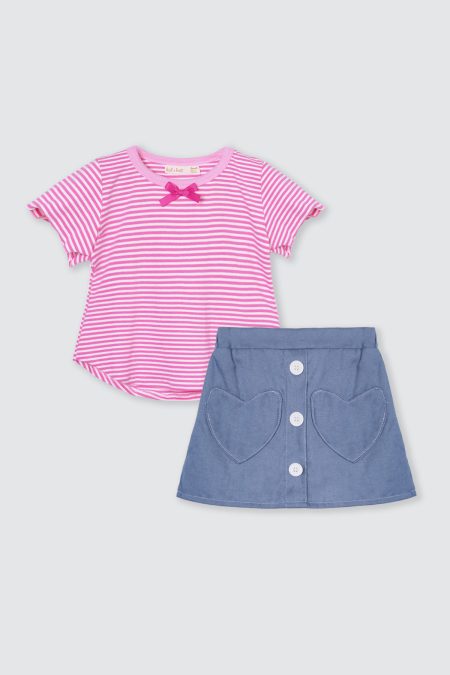 Taylor Set Pink Stripes