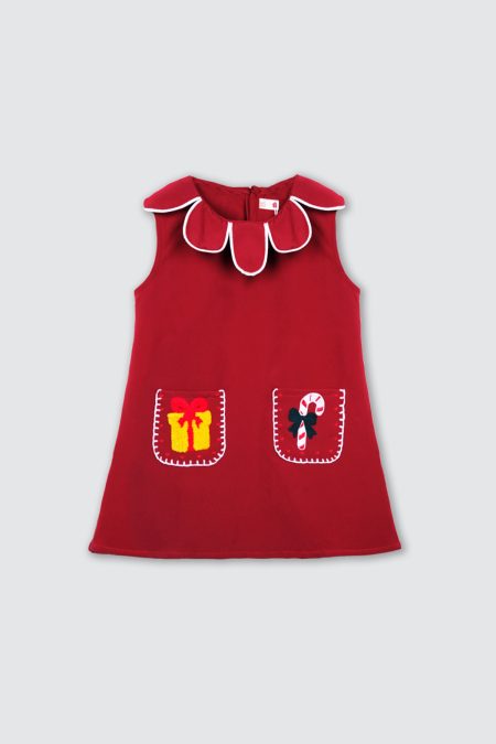 Candy Cane Dress Red depan