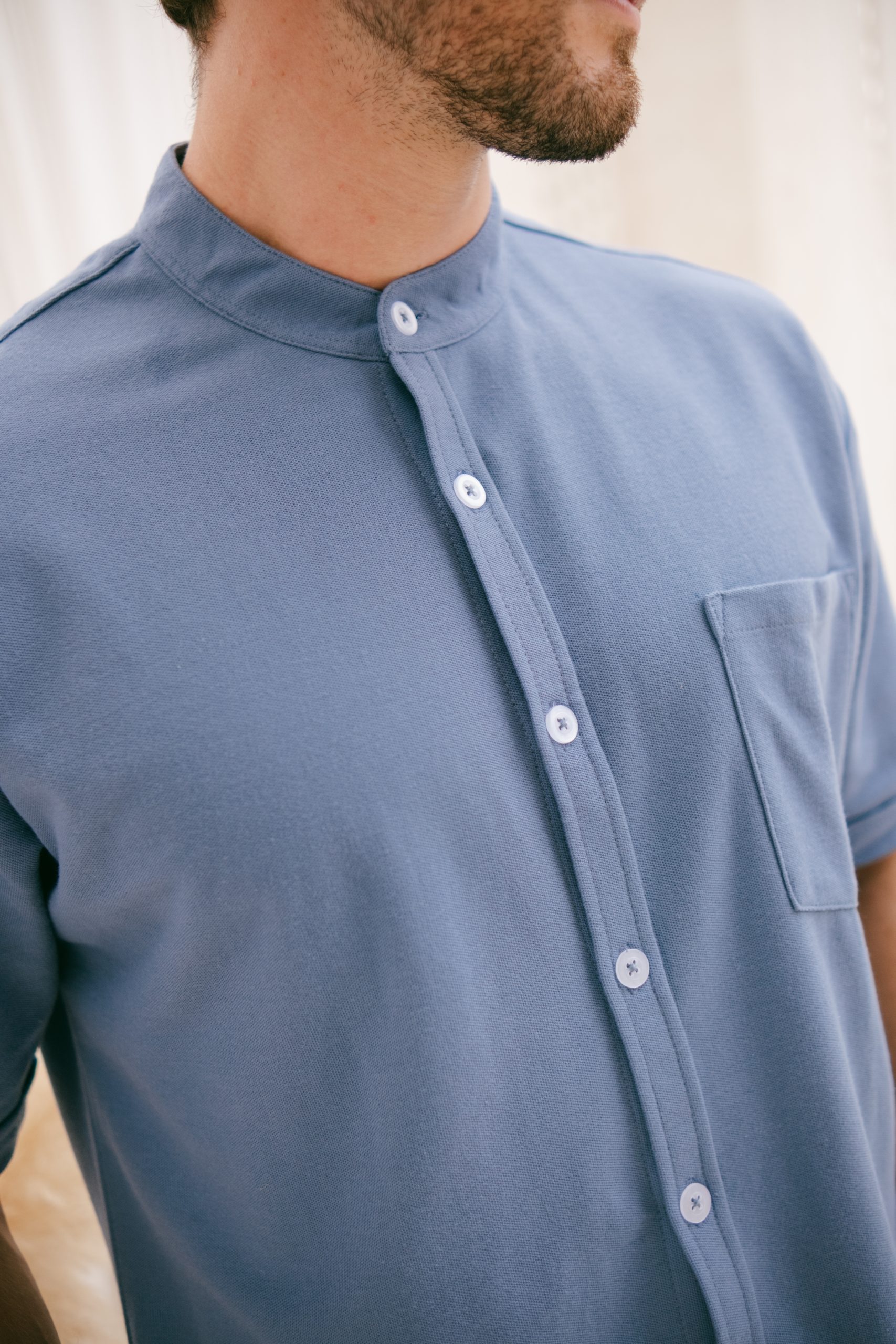 Koko Basic Short Sleeve Mineral Blue model3