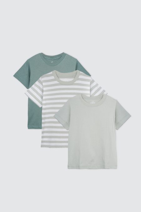 3 Pack Cloud Basic Tees Green