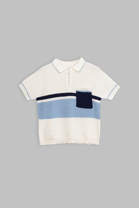 Roger Knit Top Sky Blue